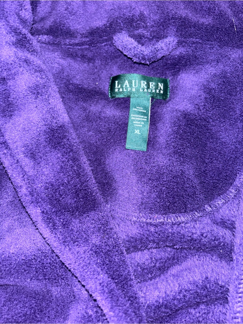 Ralph Lauren Plush Purple Bathrobe - Picture 2 of 3